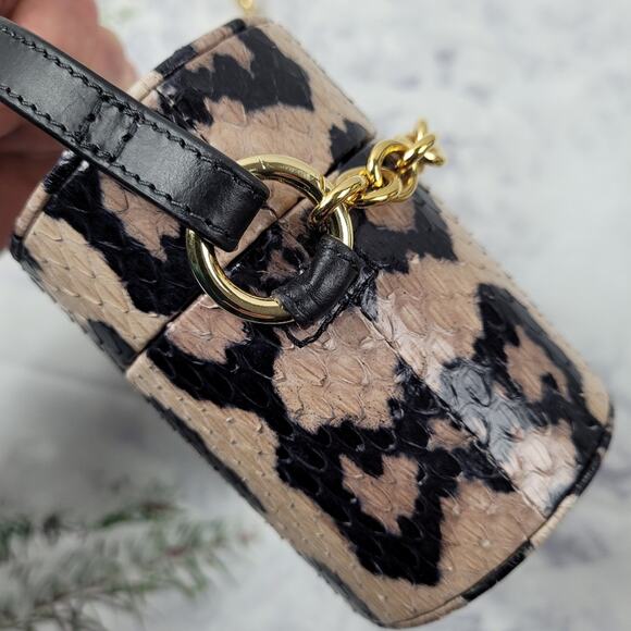 Delicate Pink Snakeskin Officina del Poggio Micro Safari Bag - Picture 11 of 16